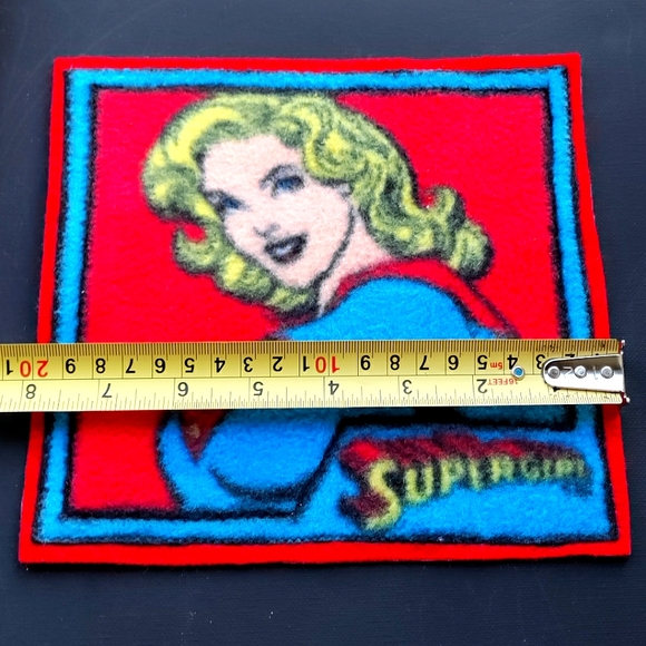 NEW 2 DC SuperGirl Patches/Emblems/Appliqués! Huge 8", Small 2.5". Iron & Sew-On - Picture 4 of 7